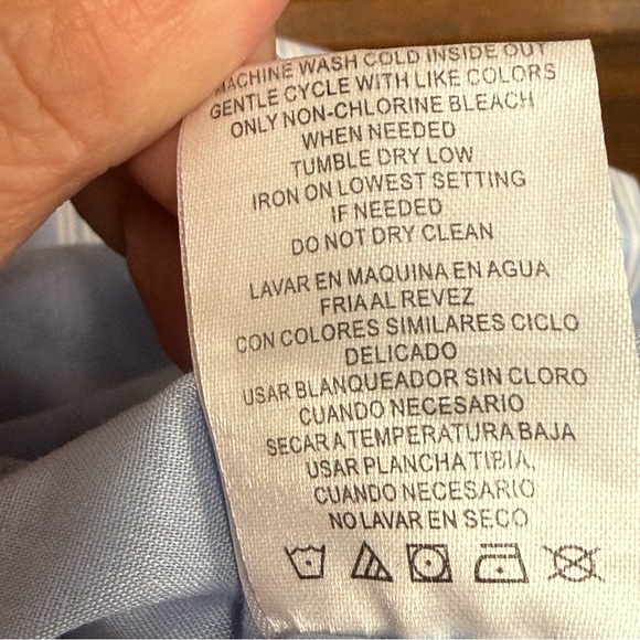 Gianni Bini Blue White Stripe Blouse Dolman Sleeve Lined Top Large Chic - Picture 9 of 10